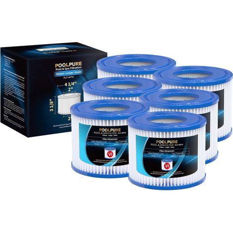Pack of 6 Type VI filters for spas and - Replaces Coleman SaluSpa 90352E Bestway filters (1/5)