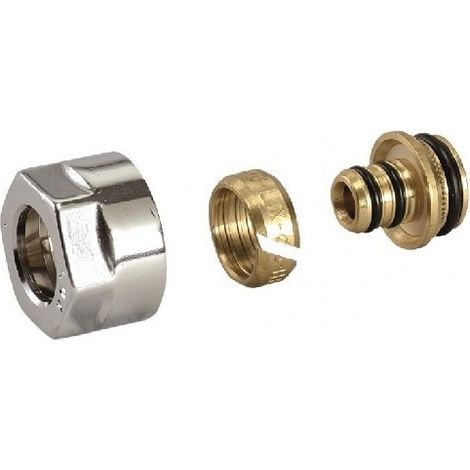 Kit 2 raccordi ottone cromato x multistrato diam. 20 (1/3)