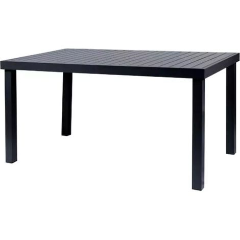 tavolo da esterno eurogarden in alluminio grigio 152x90x75 cm