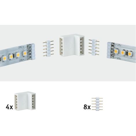 Paulmann 70615 Connettore angolato Plastica (L x L x A) 1.7 x 1.6 x 1.2 cm 4 pz. (1/5)