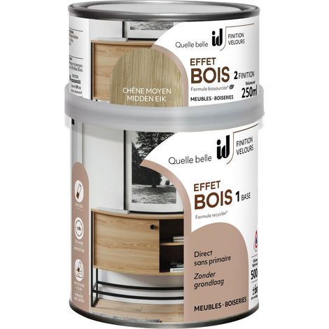 KIT PEINTURE EFFET BOIS CHÊNE MOYEN POUR MEUBLES ET OBJETS - ID PARIS