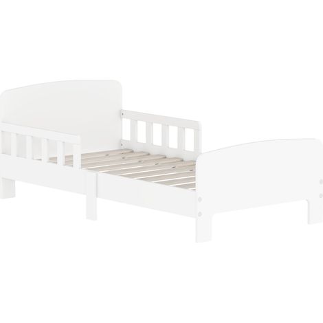 Cama infantil con barandillas de seguridad, MDF, de 3 a 8 años, color blanco (1/5)