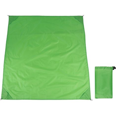 Couverture de poche extérieure, tapis de pique-nique imperméable en tissu Oxford, tapis de plage anti-sable vert (1/5)