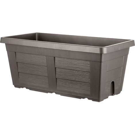 FIORIERA RETTANGOLARE cm 80 x 40 x 34 - antracite (senza sottovaso) - BAMA