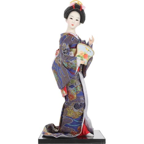 Poupée Japonaise de Table 30 CM en Kimono Traditionnel Décoration de Table Japonaise Artisanale Figurine Geisha Maiko en Tissu Accessoire Déco Intérieur pour Couleur Aléatoire (1/5)