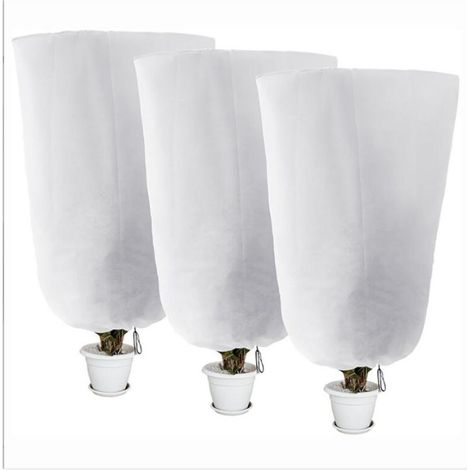Voile Hivernage Plante Exterieur, Lot de 2 Housse d'hivernage pour Plantes en Pot, 80 x 120cm Contre Le Froid et Le Gel, 60g/m² bâche Protection Arbustes Couverture (1/5)