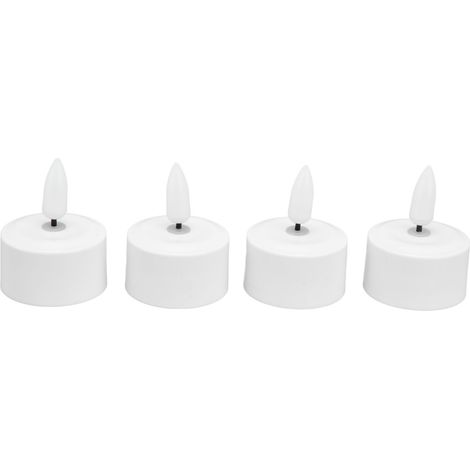 Bougies LED USB rechargeables, ampoule jaune clignotant lent, charge sans fil 100-240V, décoration mariage restaurant ambiance romantique, lot de 4 bougies à flamme vacillante, batterie intégrée, norm (1/5)