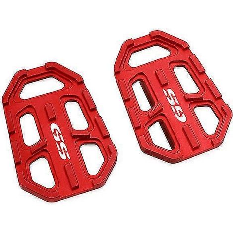 Breite Fußrasten aus Billet-Aluminium für BMW G310GS, F750GS, F850GS und R1200GS – Rot