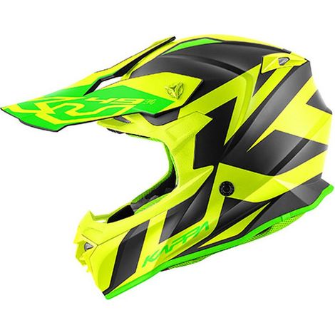 Casco Kappa Crossover EVO KV49 Negro/Amarillo Talla L - Homologación ECE 22R06