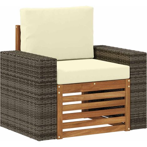 Maison Exclusive - Outdoor Mittelsofa Natur