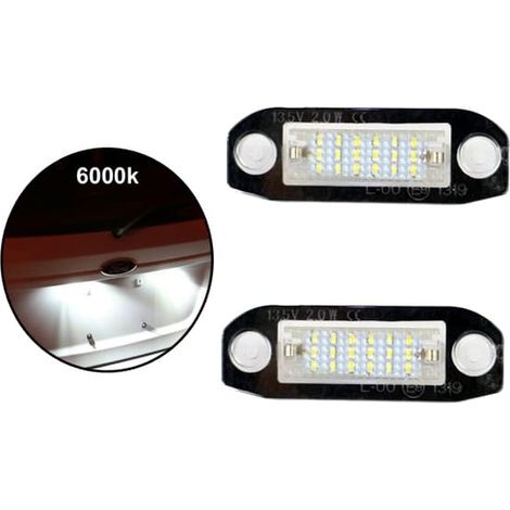 Ecleanfy - Éclairage de plaque d'immatriculation à LED 46 pour Volvo V50, S60, S80, V70, XC60, XC70 et XC90 (1/4)