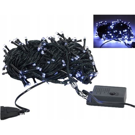 500 luces LED para árbol de Navidad de exterior, blanco frío. (1/4)