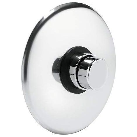 Robinet de chasse d'eau temporisé 8125 – Commande bouton poussoir – Arrêt 8 secondes à 3 bars – Laiton chromé Ø125 mm (1/5)