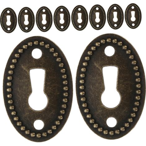 Lot de 10 cache-serrures ovales décoratifs 35x23mm, rosaces (1/5)
