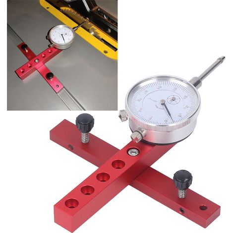 Calibrateur à cadran réglable pour scie circulaire de table, outil de correction du parallélisme de la lame de scie circulaire de table, outil de quincaillerie pour le travail du bois (version courte) (1/5)