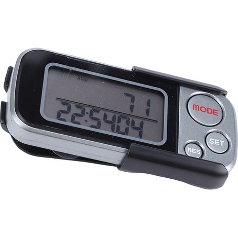 Compteur de Pas Podomètre 3D avec Grand écran LCD pour Un Suivi Facile de la Condition Physique pour Hommes et Femmes Gris argenté (1/5)
