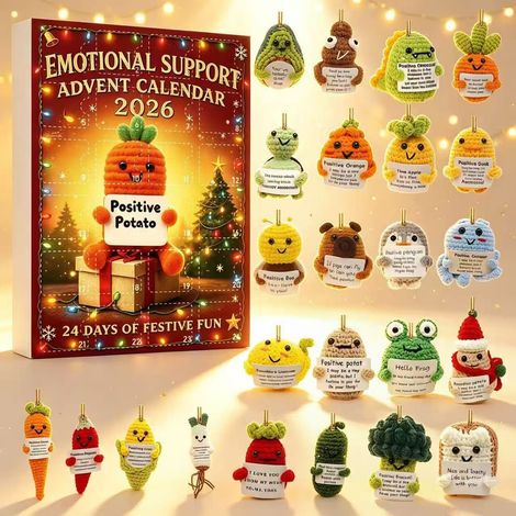 EMOTIONAL SUPPORT ADVENT CALENDAR Christmas Emotional Quotes Calendar Blind Box - Emotional Quotes A (GJ649-001-26)