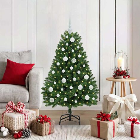 Künstlicher Weihnachtsbaum Grün 120 cm PVC und Metall