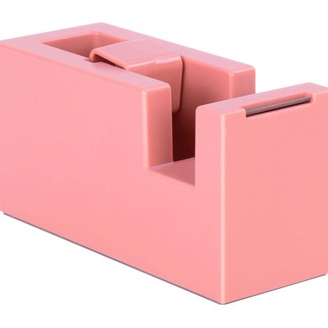 Ruban adhésif dévidoir simple style portable résine ABS bureau école rose rouge (1/4)
