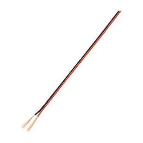 TRU COMPONENTS 1565203 Cavo per cablaggi 2 x 0.14 mm² Nero, Rosso 50 m