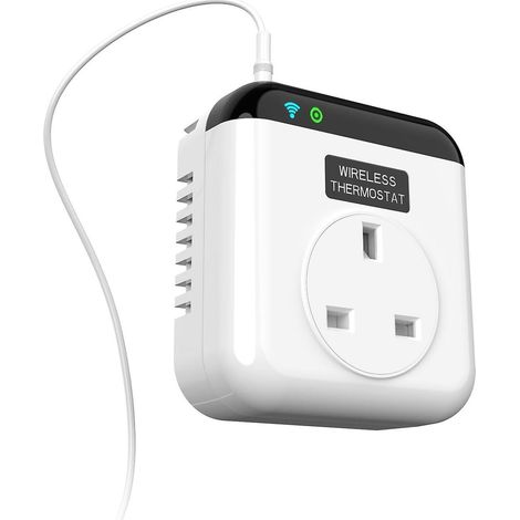 Programmierbarer Smart-WLAN-Thermostat, Mini-Temperaturregler für Steckdose, 15-A-Steckdose, App-kompatibel