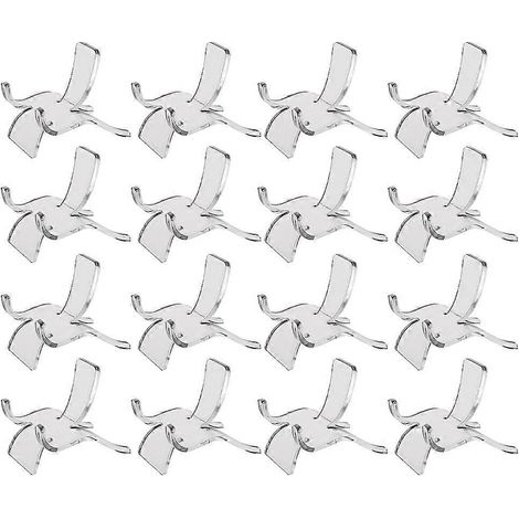 Lot de 25 petits supports à boucles d'oreilles en acrylique, socle minéral, présentoir géode, présentoir à coraux-3.7x3.5cm-transparent (1/3)