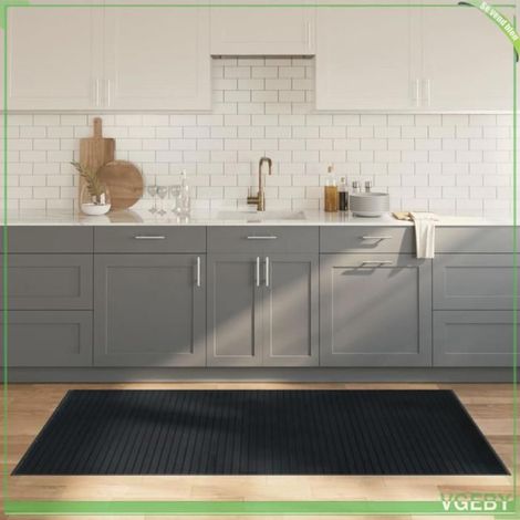 376946 Tapis rectangulaire gris 100x200 cm bambou (1/5)