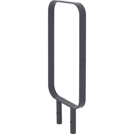 Fahrradanlehnbügel 115x45 cm Flachstahl 12 mm feuerverzinkt pulverbeschichtet einbetonieren Anthrazit Typ O (1/5)