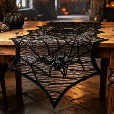 Halloween-Dekoration, Spinnennetz-Tischdecke, Halloween-Dekoration für drinnen. (1/5)