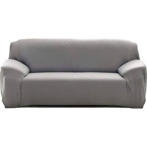 Housse de canapé Extensible 3 Places avec accoudoirs,Revêtement de Canapé (Gris,3 Places) (1/5)