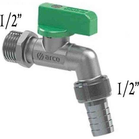 Rubinetto Esterno da Giardino Anticalcareo, Ingresso e Uscita 1/2'', Previene il Calcare Essendo Più Resistente