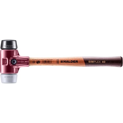 HALDER SIMPLEX Schonhammer Ø 40 mm Gummi / TPE-mid grau mit Tempergussgehäuse (1/5)