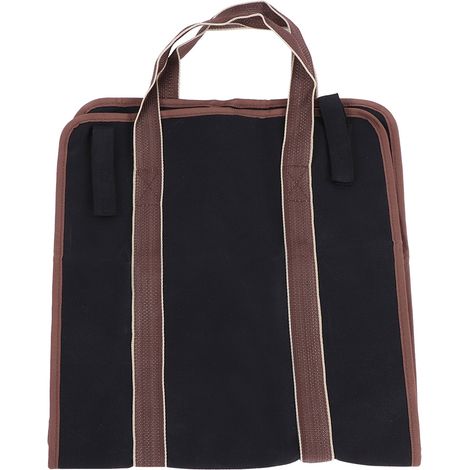 Sac de Transport pour Bois de Chauffage en Tissu Oxford 600D Noir, Idéal pour Foyer et Extérieur