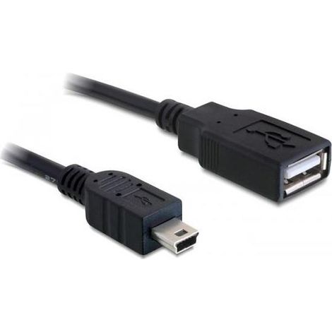Cable USB 2.0 A H  mini USB M 0.5m