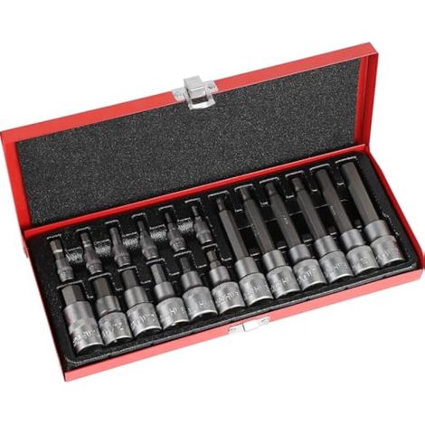 18 Pièces Coffret a Douilles Allen, Douille Hex (1/5)
