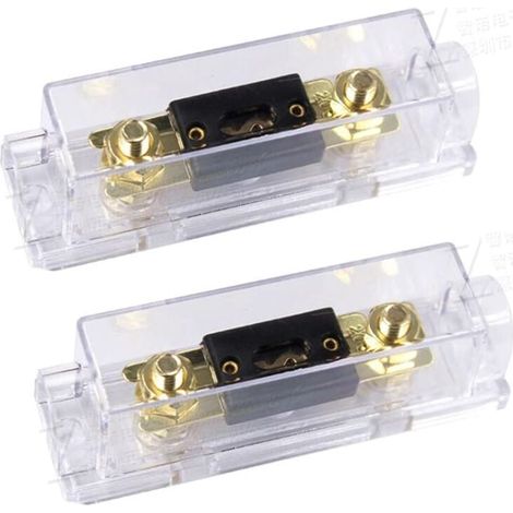 100A Porte-fusible ANL 100A ANL Fusible Lame d'or Voiture Automobile l'audio Puissance sécurité protéger plaqué pour Calibre 0 2 4 (1/4)
