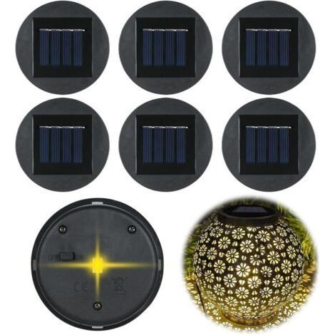 6 Ersatzteile für Solarlampen – Wasserdichte Solarzellen mit 8 cm Durchmesser – Geeignet für dekorative Solar-Gartenlaternen im Außenbereich (1/5)