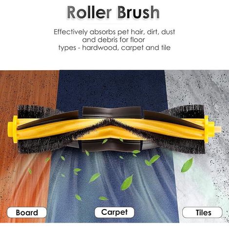 FENOPLASTICA(4 Pièces) N10 Brosses à Rouleaux Brosse Principale Pièces de Rechange pour Robot aspirateur Ecovacs DEEBOT OZMO N10 N10 Plus 920 (1/3)
