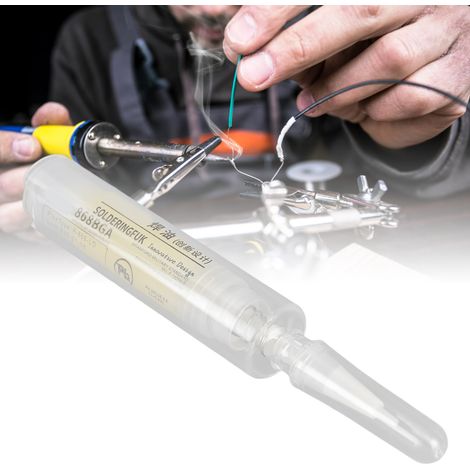 Hochwertige Lötpaste, verpackt in einer Spritze und durch Druck aufgetragen die Lötpaste ist entfernbar, einfach anzuwenden und leicht zu ersetzen. (1/5)
