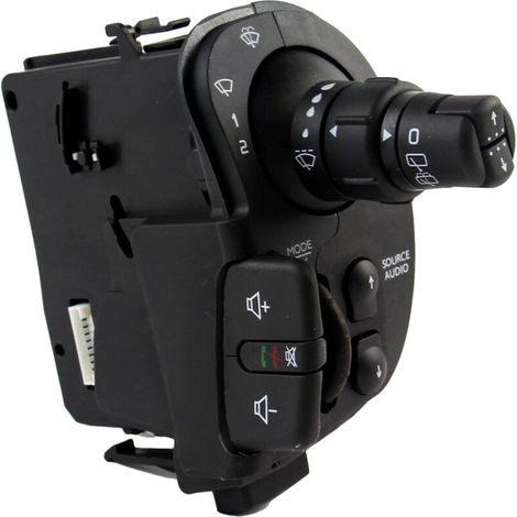 Commodo compatible Renault Clio 3, Kangoo 2, Modus (2005-2012) – Commande essuie-glace et clignotant – 10+18 broches – À droite du volant - 7701057096 (1/5)