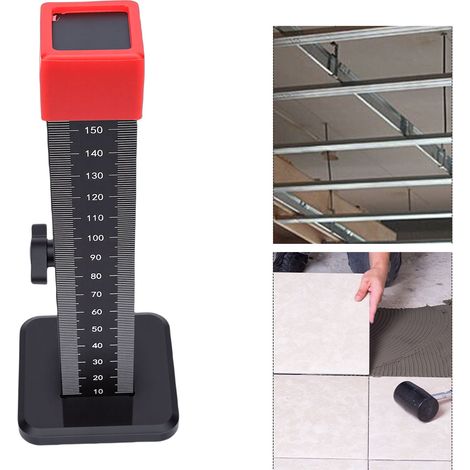 Règle de nivellement laser, règle de hauteur spéciale pour la pose de carrelage, positionneur de niveau pour la pose de carrelage, règle de maçonnerie, laser réfléchissant. (1/5)