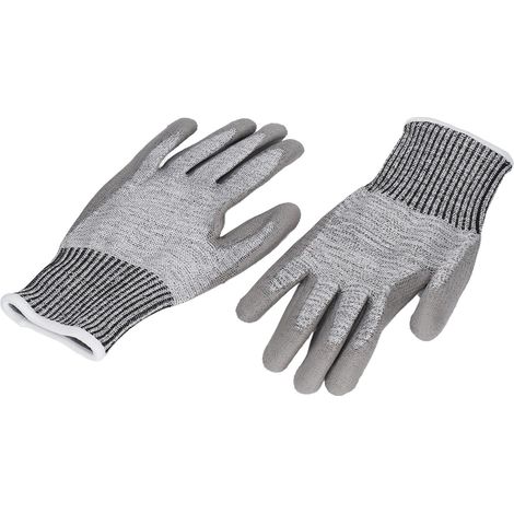Gants de chantier anti-coupure grade F, taille L, protection renforcée pour travaux de bricolage et manutention. (1/5)