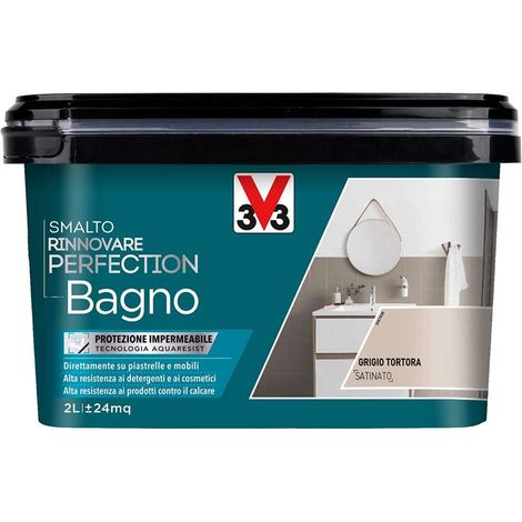 Smalto Perfection bagno grigio tortora satinato 2L (1/3)