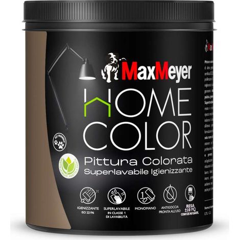 MaxMeyer Idropittura Superlavabile Marron Glacè 750ml Finitura Opaca