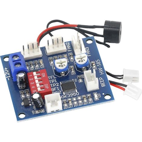 Contrôleur de température 12 V CC pour processeur, vitesse du ventilateur, alarme de température élevée, PWM, PC neuf (Dz)