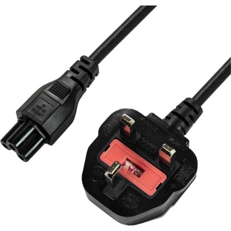 Cavo di alimentazione per notebook Cloverleaf C5 UK BS 1363 a IEC C5 LogiLink da 1,8 m (1/5)