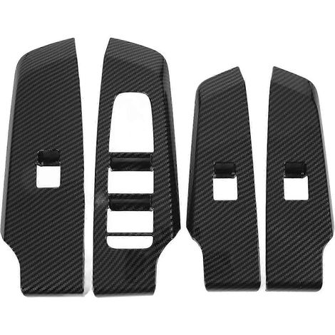 Cache-interrupteur de lève-vitre pour Mitsubishi Outlander (4 pièces) - Garniture en fibre de carbone (1/2)