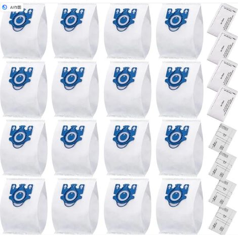 Paquete de 24 bolsas para aspiradora Miele GN 3D Classic C1 Complete C2 C3, S227, S400i, S600, S800 Airclean 3D Efficient, bolsas de repuesto para aspiradora Miele GN. Material duradero que mejora la  (1/5)