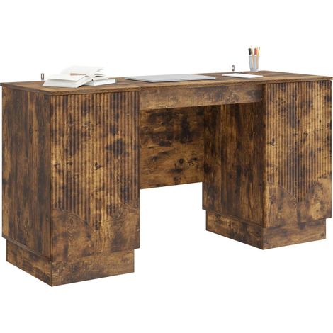 Maison Exclusive - Schreibtisch Geräucherte Eiche 142,5 x 50 x 75