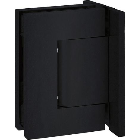 Charnière de porte en verre pour paroi en verre 8-13,52 mm Bande hydraulique avec réglage de position zéro Acier inoxydable noir mat (1/5)